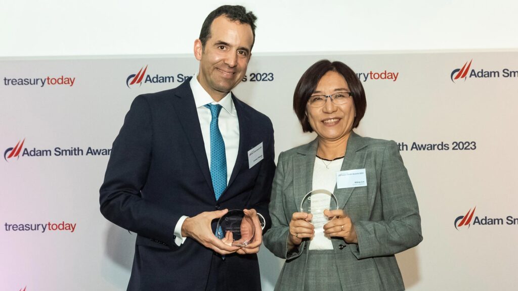 Photo of Ernesto Pittaluga, Citi and Ailing Lin, Omni Logistics.