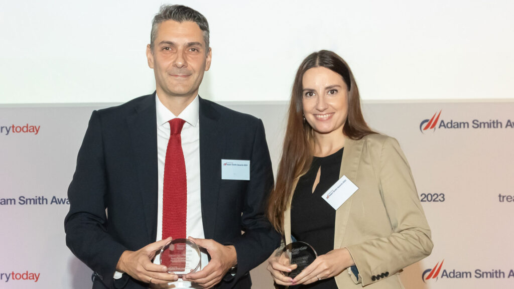 Photo of Giannis Batsis, Coca Cola HBC AG and Cristina Vasile, Citi.