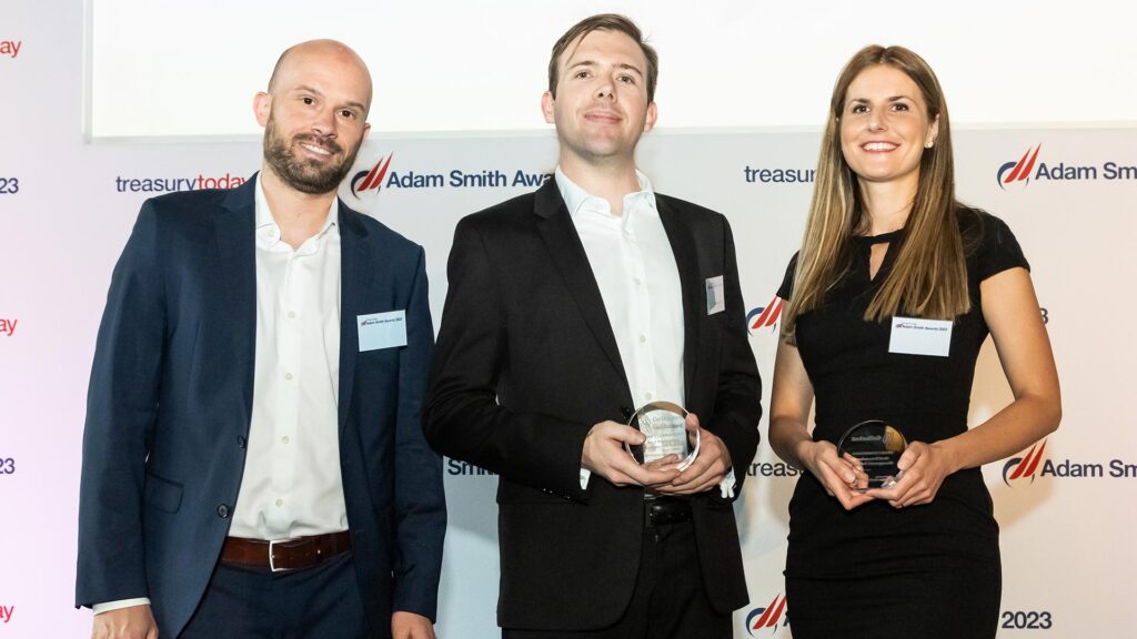 Photo of Simon Ostrozlik, Dominic Lynch, GoStudent and Gergana Stern, Citi.