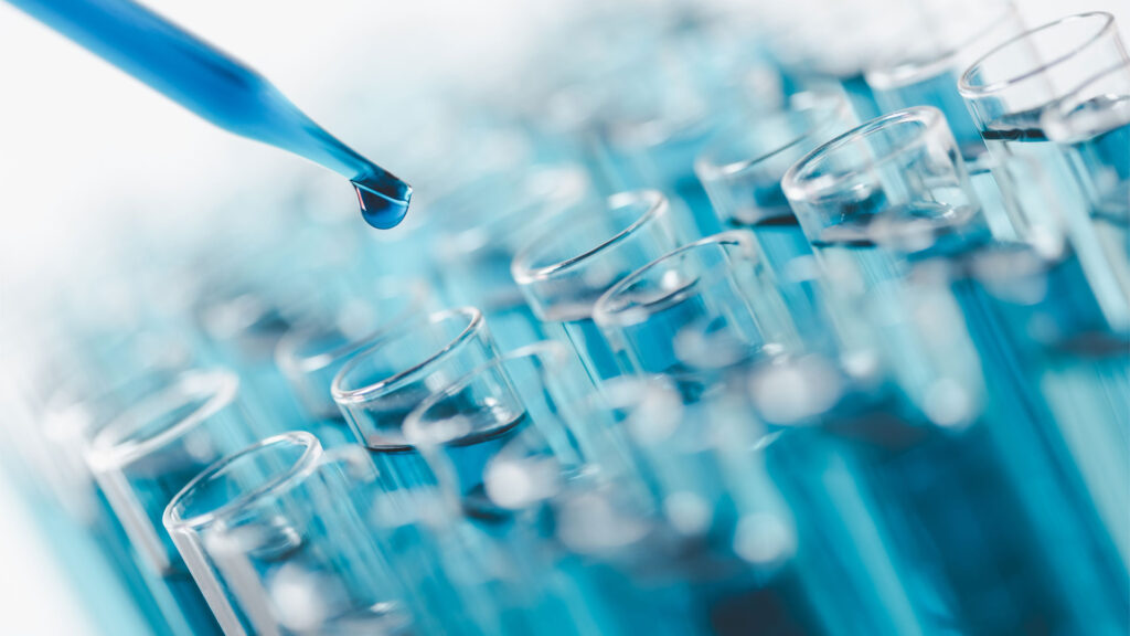 Scientist test tubes