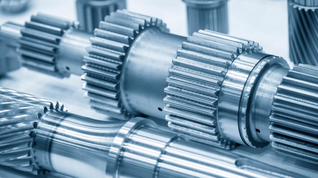 The abstract scene of gear part of automotive transmission system