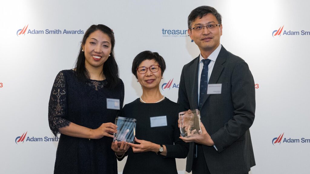 Photo of Violet Yang, Lisa Xie, Autoliv China and Charley Zhang, J.P. Morgan.