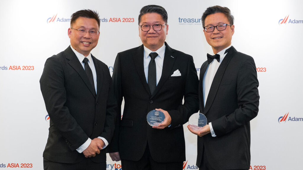 Photo of Desmond Chew, Lee Huat Tang, Central Provident Fund Board and Melvyn Low, OCBC.