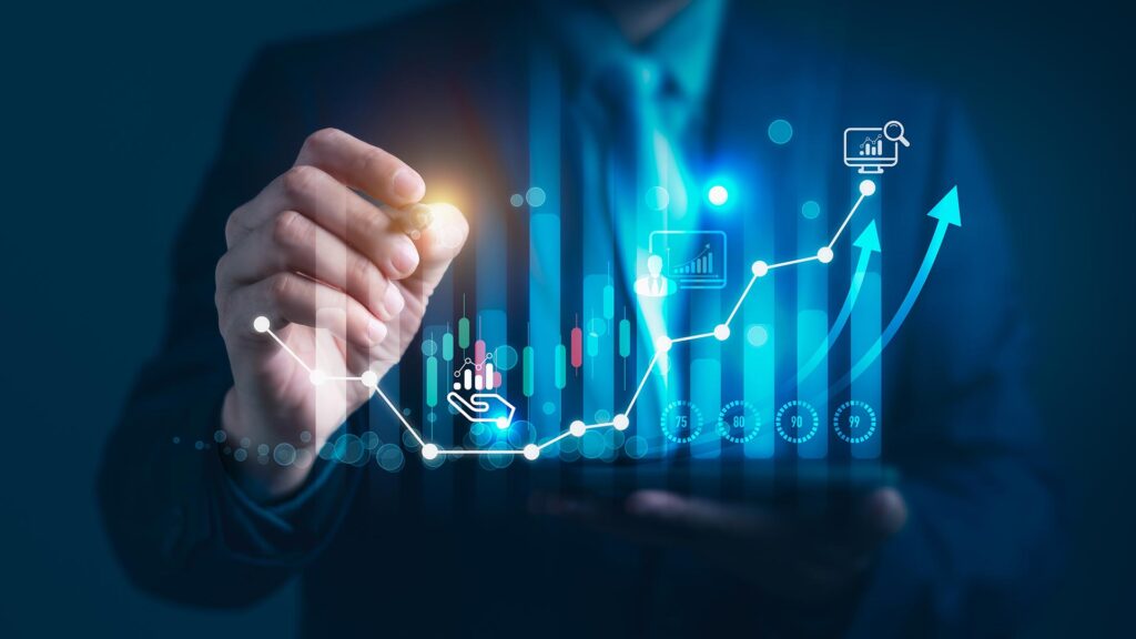 Digital concept with chart