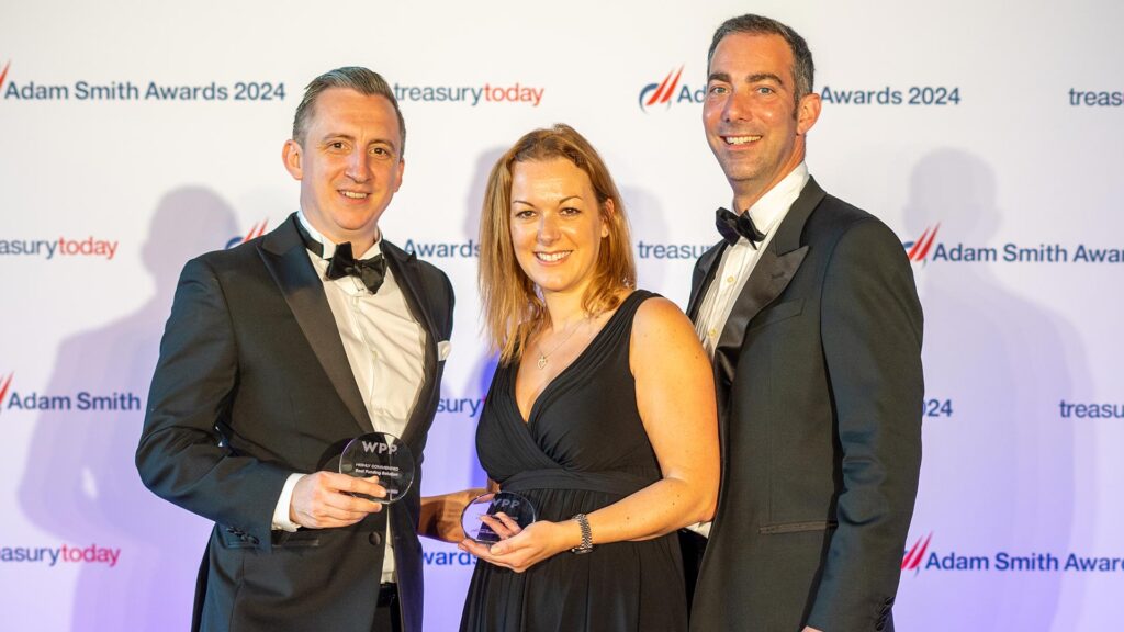Photo of Alex Ashby and Gemma Inzani, WPP and Philip Cohen, HSBC.